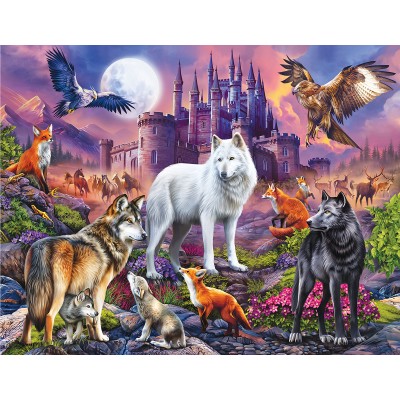 Puzzle Sunsout-56407 Pièces XXL - Le Chateau des Loups