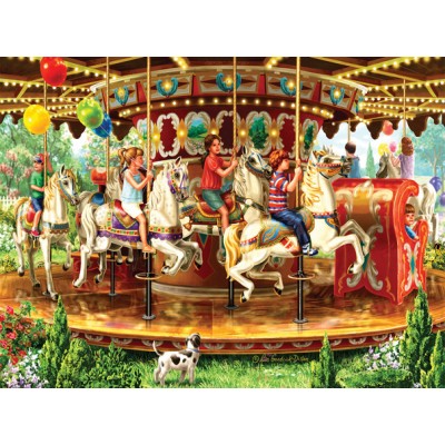 Puzzle Sunsout-59798 Liz Goodrick-Dillon - Carousel Ride