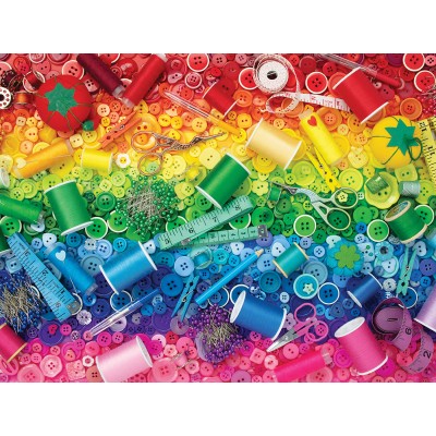 Puzzle Sunsout-60523 XXL Teile - Näh-Regenbogen