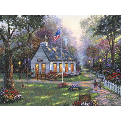 Puzzle Sunsout-60746 XXL Pieces - Mincy Schoolhouse