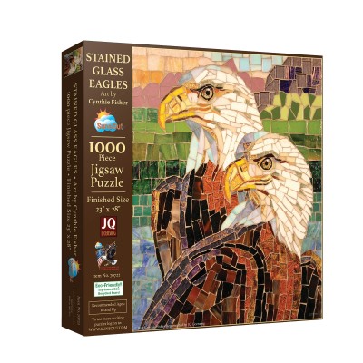 Puzzle Sunsout-70722 Stained Glass Eagles