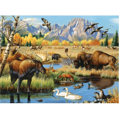 Puzzle Sunsout-70991 Pièces XXL - Rassemblement de la Faune