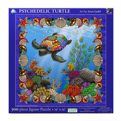 Puzzle Sunsout-77010 Psychedelische Schildkröte