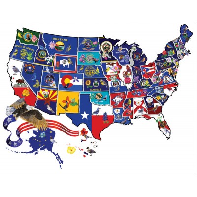 Puzzle Sunsout-95995 Joseph Burgess - America the Beautiful