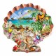 Konturenpuzzle - Tropische Muscheln