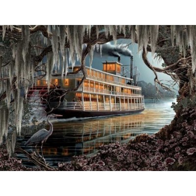 Puzzle Sunsout-WS51004 Roberta Wesley - Night on the River