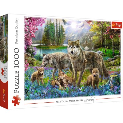 Puzzle Trefl-10558 Wolfsfamilie