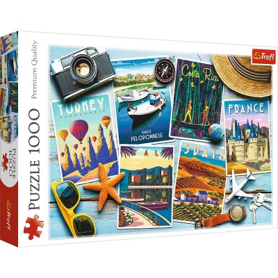 Puzzle Trefl-10714 Cartes Postales de Vacances