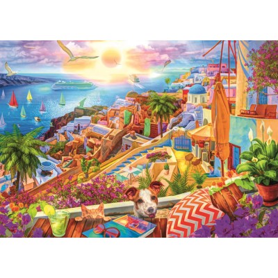 Puzzle Trefl-10842 Tea Time: Visit Santorini