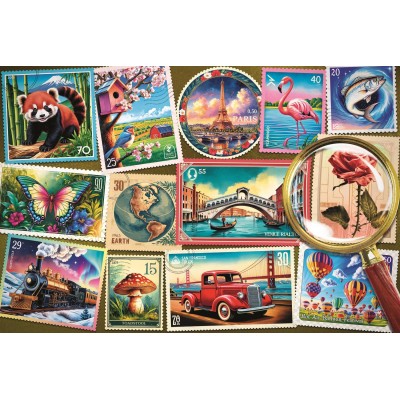 Puzzle Trefl-23100 Easy Piece - Timbres-Poste
