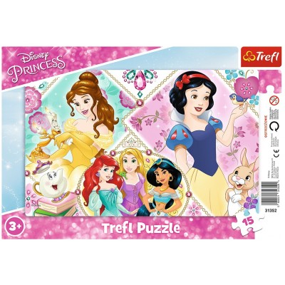 Trefl-31352 Rahmenpuzzle - Disney Princess
