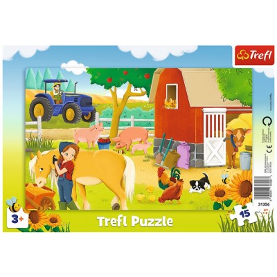 Trefl-31356 Rahmenpuzzle - Nutztiere