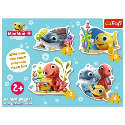 Trefl-36125 Puzzle Cadre - 4 Puzzles - Baby Classic Fish MiniMini