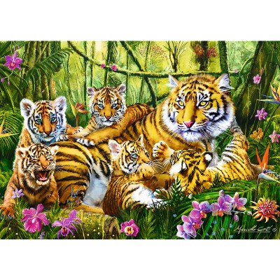 Puzzle Trefl-37350 The Tiger Family