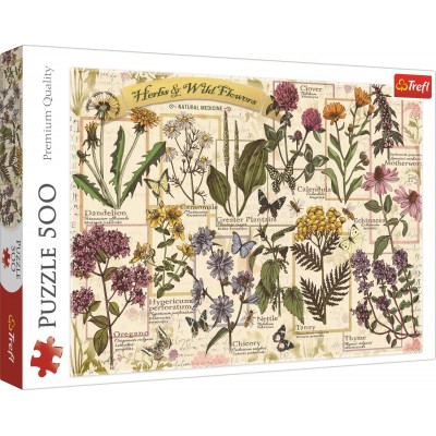 Puzzle Trefl-37478 Herbarium: Medicinal Herbs