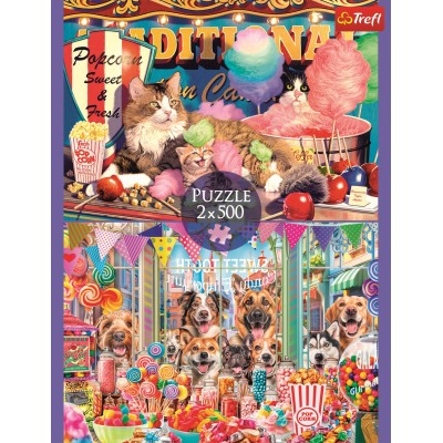 Trefl-37495 2 Puzzles - Flauschige Freunde