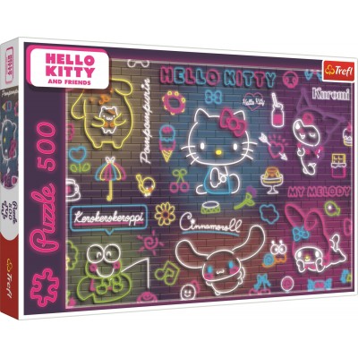 Puzzle Trefl-37523 Neon Hello Kitty - Hello Kitty