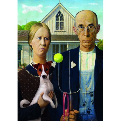 Puzzle Trefl-37526 American Gothic: Dog Edition