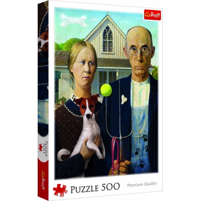Puzzle Trefl-37526 American Gothic: Dog Edition