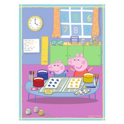 Trefl-90600 2 Puzzles + Memo - Peppa Pig
