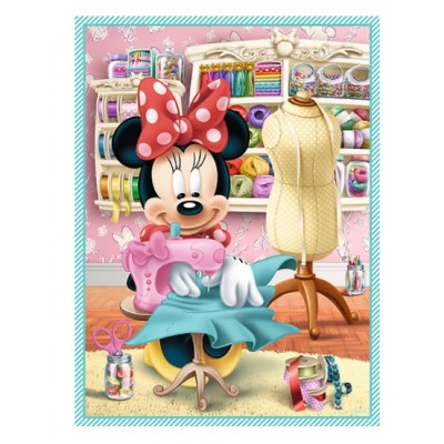 Trefl-90605 2 Puzzles + Memo - Minnie Mouse