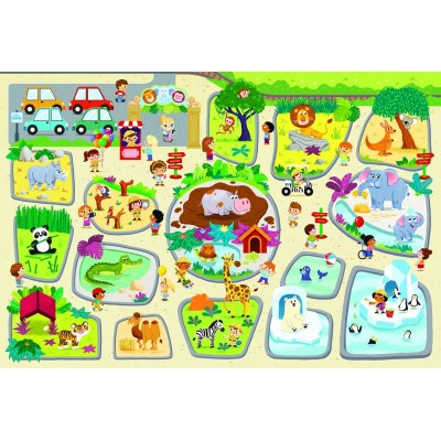 Trefl-90756 Riesen-Bodenpuzzle - Zoo