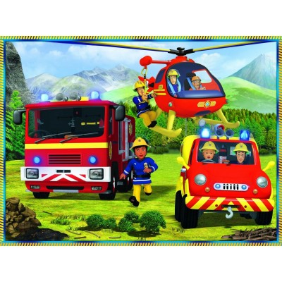 Trefl-90791 2 Puzzles + Memo - Fireman Sam